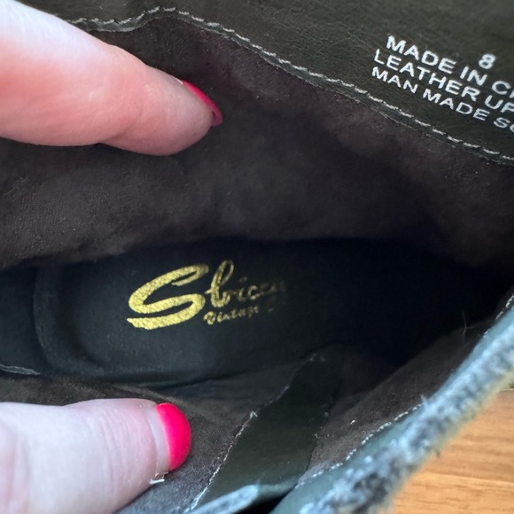 Sbicca Dark Green Suede Ankle Boots - Picture 14 of 14